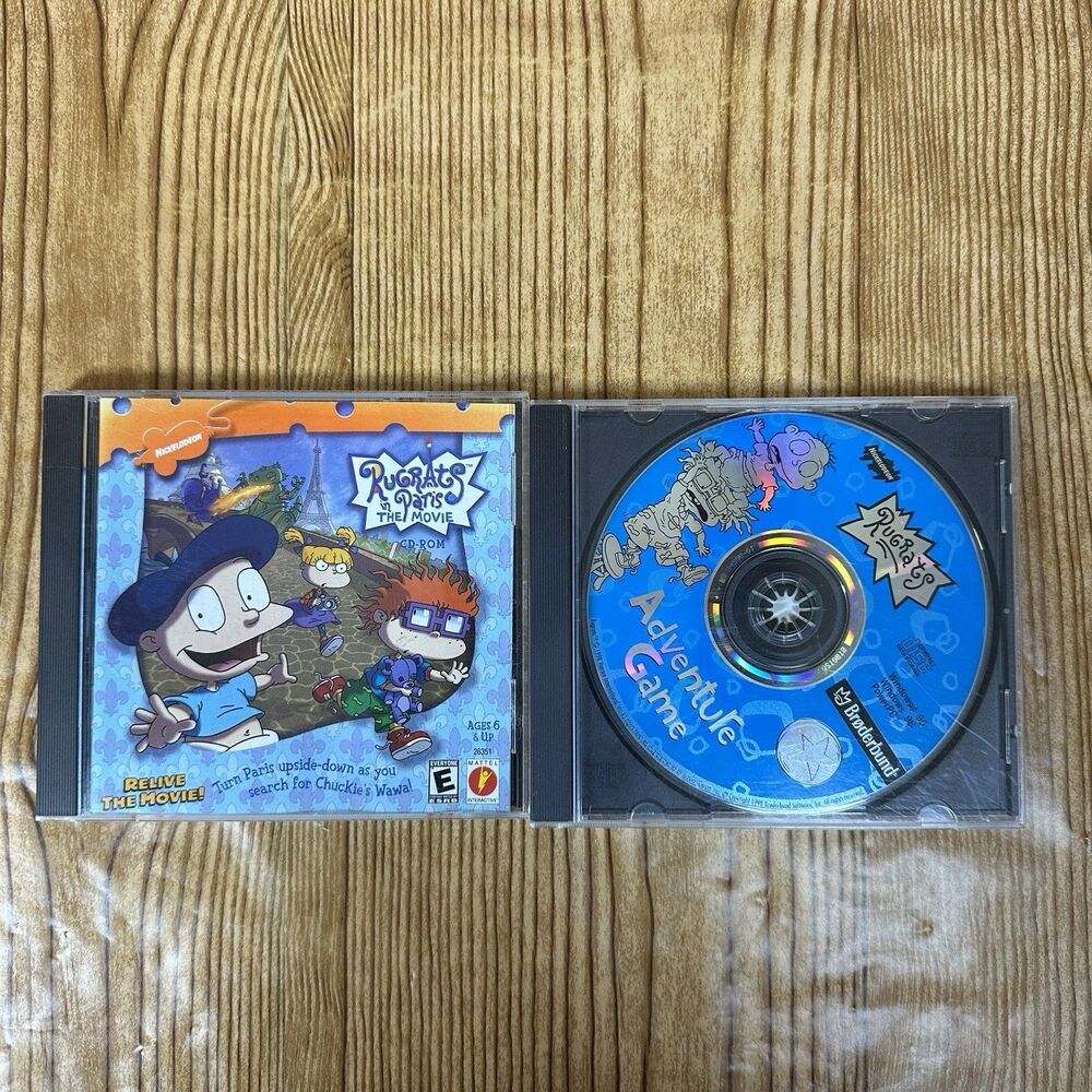 Nickelodeon‎ Rugrats Adventure And In Paris Game  CD-ROM For Windows 95/98